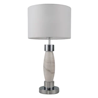 Polished Chrome & Marble Table Lamp (e2-50777)