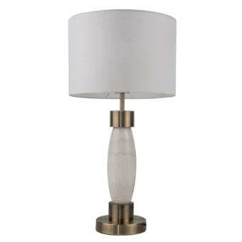 Antique Brass & Marble Table Lamp (e2-49435)