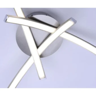 3 Light Modern LED Brushed Steel Ceiling Light (e2-36564)