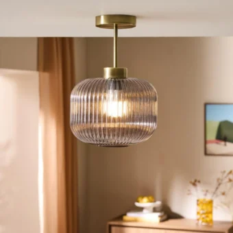 MADE.COM Grey Briz Ceiling Flush Fitting Light (e2-51027)